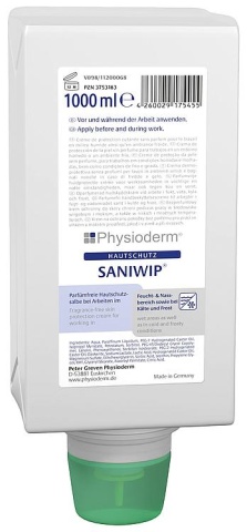 Crème protectrice pour les mains Physioderm Saniwip 1l Varioflasche NEUF