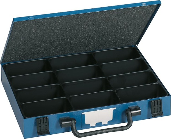 Mallette dassortiment Dinzl SN 50 avec insert plastique 12 compartiments - Dimensions l x p x h : 340 x 240 x 50 mm NOUVEAU