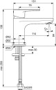 Ideal Standard Cerafine O miscelatore per lavabo Sporgenza 114 mm cromo senza scarico NEW