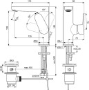 Ideal Standard Cerafine O miscelatore lavabo 135 mm proiezione cromo NUOVO