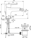 Ideal Standard Mitigeur de bidet Standard Cerafine O saillie 132 mm chromé NOUVEAU