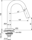 Grifo de columna Ideal Standard Proyección IdealStream 126 mm negro mate NUEVO