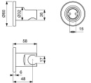 Ideal Standard Supporto per doccia Idealrain Round nero opaco NUOVO