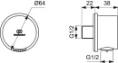 Ideal Standard Wandanschlussbogen Standard Idealrain Round DN15 (1/2"") schwarz matt NEU