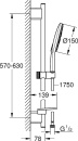 GROHE Rainshower 150 zestaw prysznicowy 600 mm, 3 rodzaje strumienia Ø 150 mm chrom NOWOŚĆ