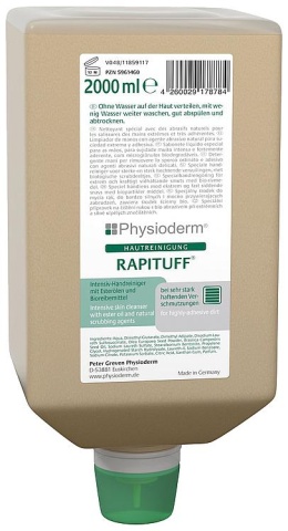 Physioderm Detergente per mani Topscrub Rapituff 2l Bottiglia Vario NUOVO