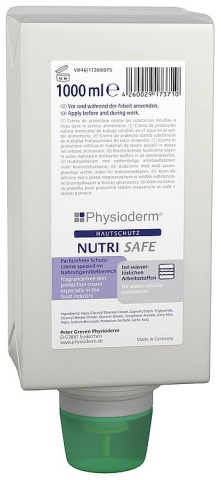 Physioderm Crema protettiva per le mani Nutrisafe 1l Bottiglia Vario NUOVO