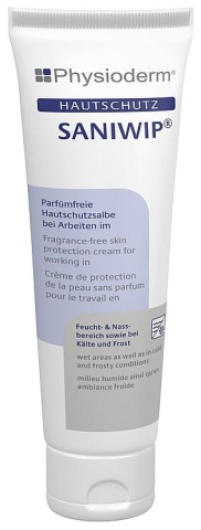 Crème protectrice pour les mains Physioderm Saniwip Tube de 100ml NOUVEAU