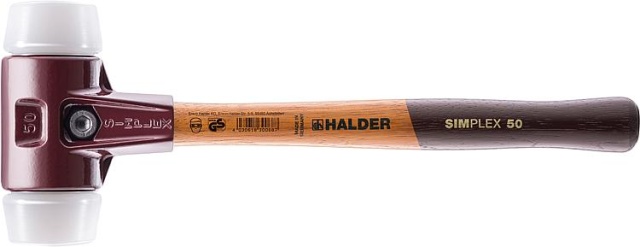 Halder SIMPLEX soft-face hammer with TE housing and wooden handle, super plastic, Ø 30 mm NEW