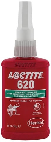 Adhesivo de unión LOCTITE de alta fuerza y resistente a altas temperaturas (DVGW) 620, frasco dosificador de 50 ml NUEVO