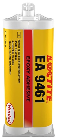 LOCTITE 2C epoxy structural adhesive (thixotropic) EA 9461 A&B 50ml double cartridge with 1 static mixer NEW