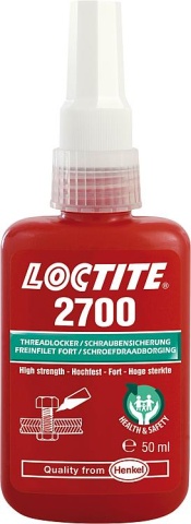 LOCTITE Fijación a rosca alta resistencia (DVGW) 2700, frasco dosificador 50ml NUEVO