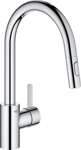 GROHE Eurosmart Cosmopolitan wastafelmengkraan met uittrekbare vaatdouche Projectie 223 mm chroom NIEUW