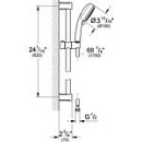 GROHE Set de douche Tempesta C100 600 mm, 4 jets Ø 100 mm chrome NEUF