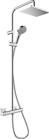 hansgrohe shower system 230 1jet Vernis Shape główka prysznicowa, głowica 230x170 mm i termostat chrom NOWOŚĆ