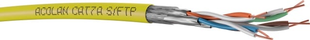 Acome ACOLAN 1500SFS Cat.7A yellow 8P S/FTP AWG22 R8482A-Dca-T500 NEW