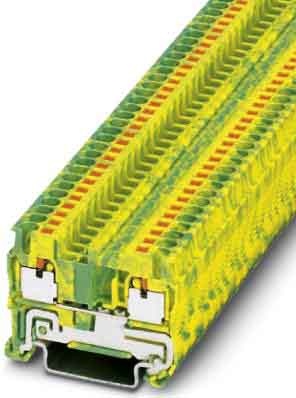 Phoenix Contact protective conductor terminal block 5.2 mm, green-yellow PT 2.5-PE NEW