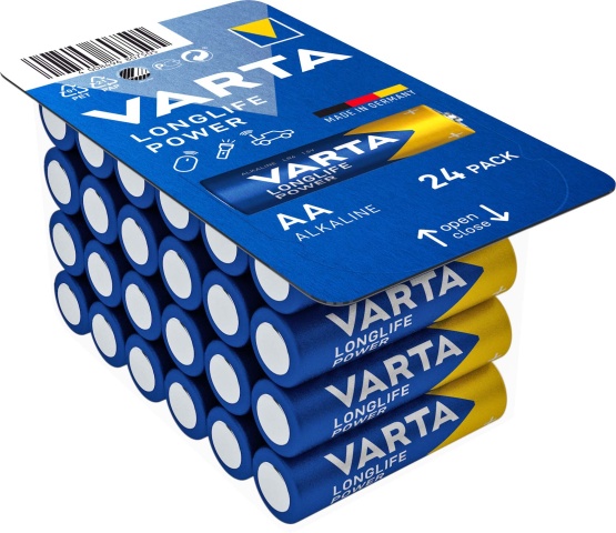 Varta Cons.Varta Batteria Longl.Power AA Mignon, LR6, Al-Mn 4906 Box 24 NUOVO