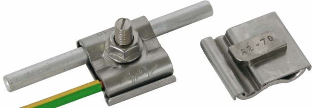 DEHN Pinza de puesta a tierra Uni M8 Rd8-10mm+4-50qmm UEK810AQ450HKSM8V2A NUEVO