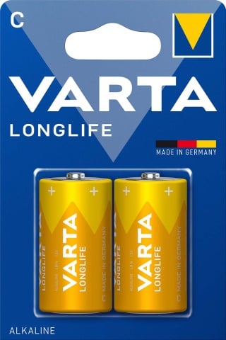 Varta Cons.Varta Longlife Baby 1,5/Al-Mn 4114 Blister 2 NUOVO