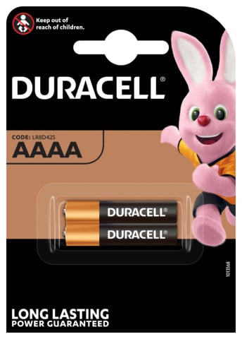 Batteria Hückmann 1,5 V Mini AAAA Ultra Duracell MX2500-AAAA K2 Bli.2 NUOVO