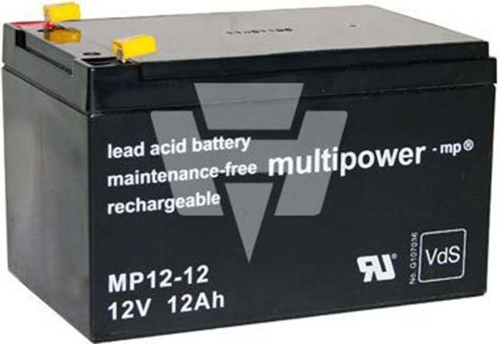 Hückmann Batteria al piombo Multipower MP12-12 Pb12V/12Ah 114993 NUOVO