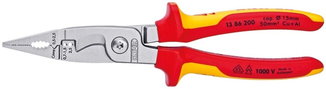 Knipex-Werk Pinze per installazione elettrica 200 mm 13 86 200 NUOVO