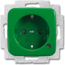 Busch-Jaeger Schuko contactdoos inzet groen RAL 6032 20...