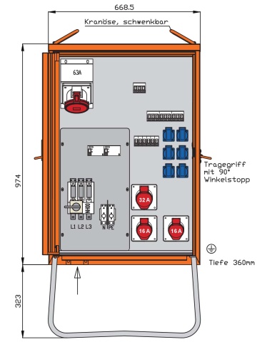 Walther Werke szafa dystrybucyjna 55kVA WV0363R1 NEW