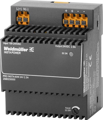 Weidmüller Switching Power Supply 60W 24V 2.5A PROINSTA60W 24V 2.5A NEW