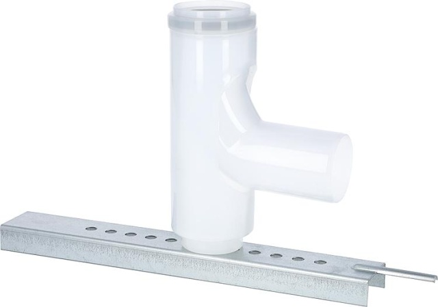 WOLF Coude de support en plastique avec rail dappui Wolf, DN110 simple paroi 87 degrés 2651568 NOUVEAU