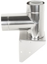 WOLF External wall bracket Wolf, DN60/100, stainless...