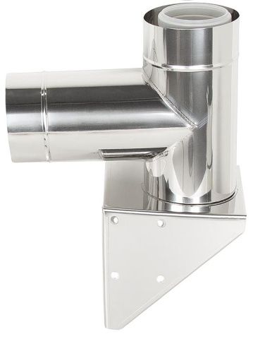 WOLF Staffa da parete esterna Wolf, DN80/125, acciaio inox 2651682 NUOVO