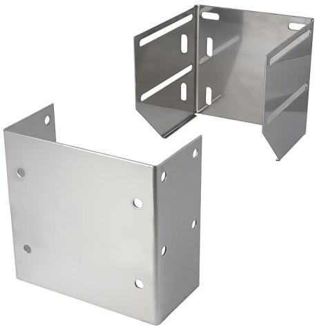 WOLF Prolunga per staffa a parete esterna Wolf, DN125 155-240mm, acciaio inox 2651784 NUOVO