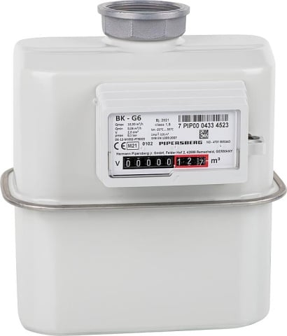 Compteur de gaz Honeywell Resideo BK G4 (G2,5), embout DN 25, plié, avec plage de mesure élargie vers le bas. NOUVEAU