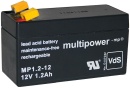 Multipower lead battery MP1,2-12, Pb 12V/1,2Ah Connector...