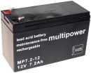 Multipower lead battery MP7,2-12, Pb 12V/7,2Ah Connector...