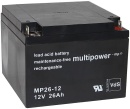 Multipower lead battery MP26-12, Pb 12V/26Ah Plug-in...