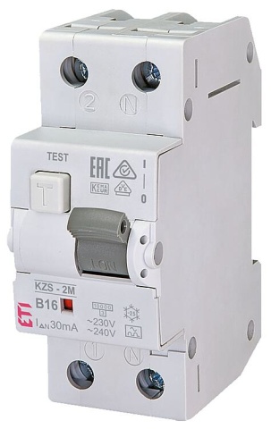 ETI Interrupteur FI/LS KZS-2M A B16, 30mA, 10kA, type A NEUF