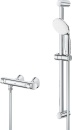 GROHE Set termostatico per doccia Grohtherm 500 Asta doccia 600 mm, doccetta Ø 100 mm e flessibile doccia cromo NUOVO