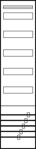 ABN distribution panel 1V with rails, 1V5 VS17 NEW