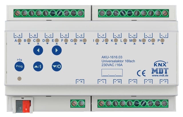 MDT technologies Acteur universel 16x 8TE REG,16A,230VAC,100µF AKU-1616.03 NOUVEAU