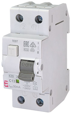 ETI Interrupteur FI/LS KZS-R, 2 pôles, C13A, 30mA, 10kA, type A NEUF