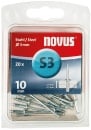 novus blind rivet A 3 X 10 STEEL 20pcs NEW