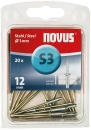 novus blind rivet A 3 X 12 STEEL 20pcs NEW