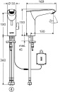 SCHELL bateria umywalkowa XERIS E HD-M projekcja 130 mm...