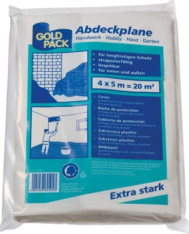 Deiss tarpaulin made of recycled LDPE 4 x 5 metres, 20 sqm, PU 1 piece NEW