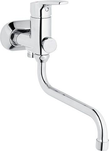 heinrichschulte Mitigeur AP pour bain Alpha 350 bec pivotant saillie 250 mm chrome NEUF