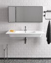 Lavabo Lipuda A x A x P: 610x150x460 mm 1 agujero para grifo cerámica blanco NUEVO