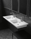 Lavabo Lipuda A x A x P: 610x150x460 mm 1 agujero para grifo cerámica blanco NUEVO